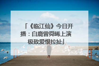 《临江仙》今日开播：白鹿曾舜晞上演极致爱恨拉扯