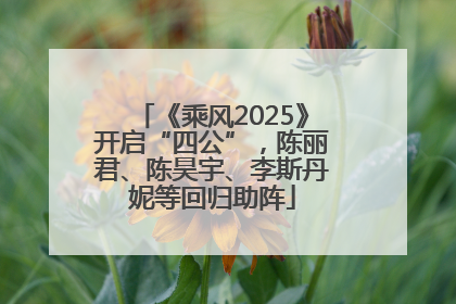 《乘风2025》开启“四公”，陈丽君、陈昊宇、李斯丹妮等回归助阵