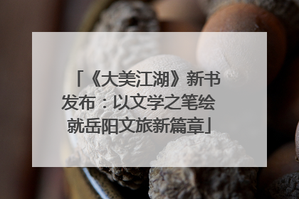 《大美江湖》新书发布：以文学之笔绘就岳阳文旅新篇章