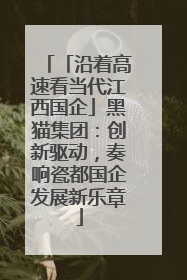 「沿着高速看当代江西国企」黑猫集团：创新驱动，奏响瓷都国企发展新乐章