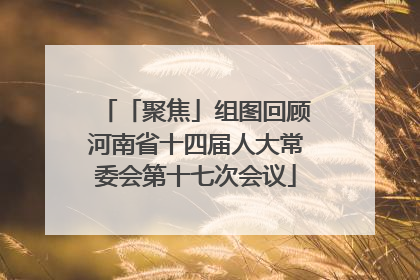 「聚焦」组图回顾河南省十四届人大常委会第十七次会议