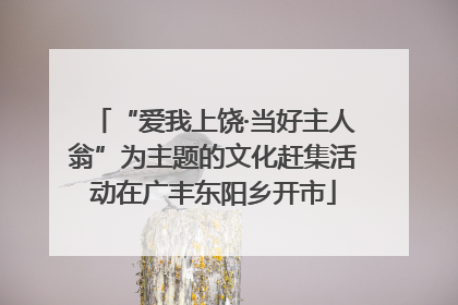 “爱我上饶·当好主人翁”为主题的文化赶集活动在广丰东阳乡开市