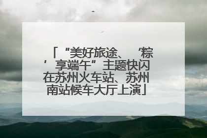 “美好旅途、‘粽’享端午”主题快闪在苏州火车站、苏州南站候车大厅上演