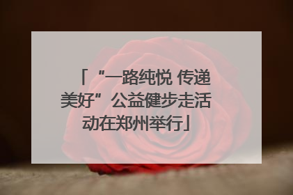 “一路纯悦 传递美好”公益健步走活动在郑州举行