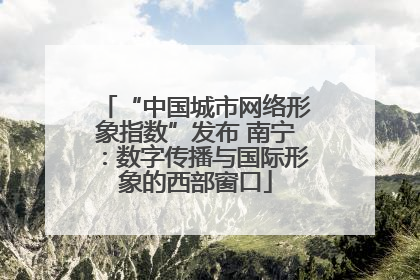 “中国城市网络形象指数”发布 南宁：数字传播与国际形象的西部窗口