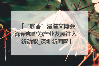 “咖香”漫溢文博会 深帮咖啡为产业发展注入新动能_深圳新闻网