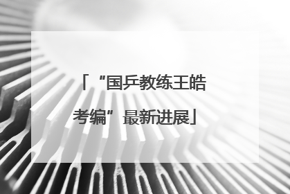 “国乒教练王皓考编”最新进展