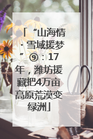 “山海情・雪域援梦”⑨：17年，潍坊援藏把4万亩高原荒漠变绿洲