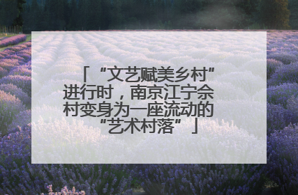 “文艺赋美乡村”进行时，南京江宁佘村变身为一座流动的“艺术村落”