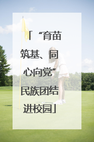 “育苗筑基、同心向党”民族团结进校园