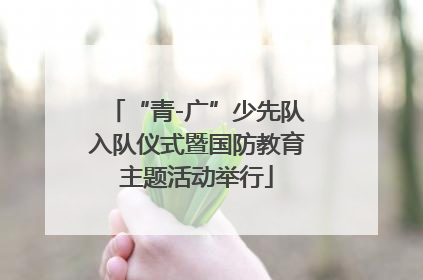 “青-广”少先队入队仪式暨国防教育主题活动举行