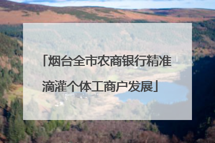 烟台全市农商银行精准滴灌个体工商户发展