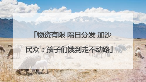物资有限 隔日分发 加沙民众：孩子们饿到走不动路