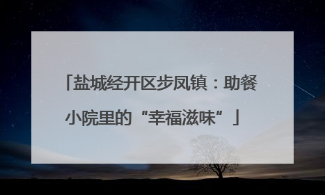 盐城经开区步凤镇：助餐小院里的“幸福滋味”
