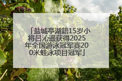 盐城亭湖籍15岁小将吕沁遥获得2025年全国游泳冠军赛200米蛙泳项目冠军