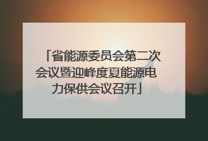 省能源委员会第二次会议暨迎峰度夏能源电力保供会议召开