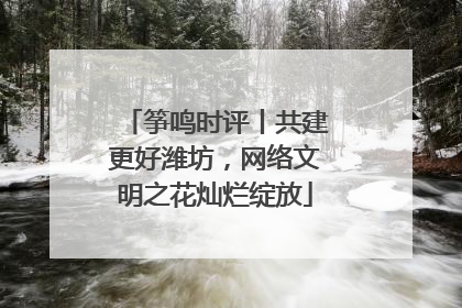 筝鸣时评丨共建更好潍坊，网络文明之花灿烂绽放