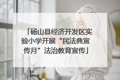 砀山县经济开发区实验小学开展“民法典宣传月”法治教育宣传