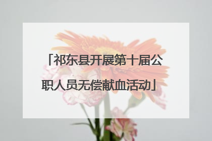祁东县开展第十届公职人员无偿献血活动