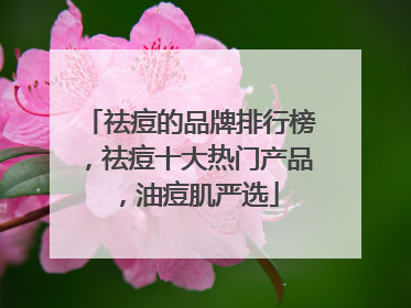 祛痘的品牌排行榜，祛痘十大热门产品，油痘肌严选