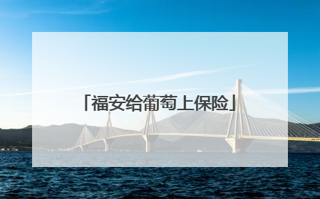 福安给葡萄上保险