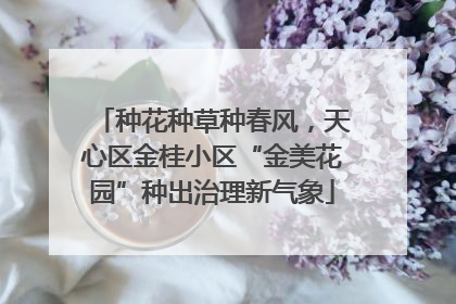 种花种草种春风，天心区金桂小区“金美花园”种出治理新气象