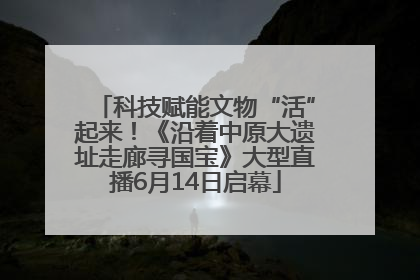 科技赋能文物“活”起来！《沿着中原大遗址走廊寻国宝》大型直播6月14日启幕