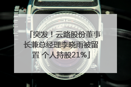 突发！云路股份董事长兼总经理李晓雨被留置 个人持股21%