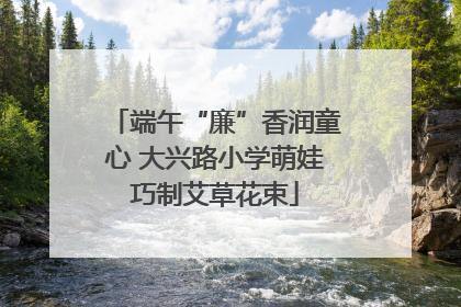 端午“廉”香润童心 大兴路小学萌娃巧制艾草花束
