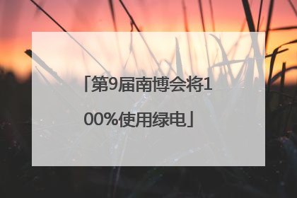 第9届南博会将100%使用绿电