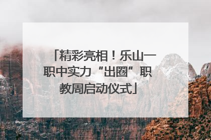 精彩亮相！乐山一职中实力“出圈”职教周启动仪式