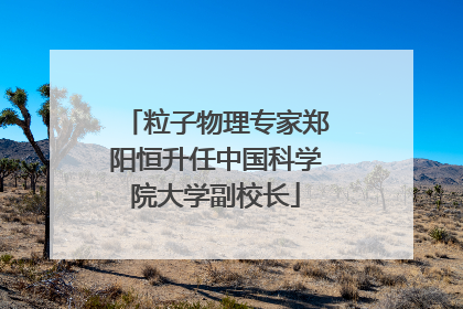 粒子物理专家郑阳恒升任中国科学院大学副校长