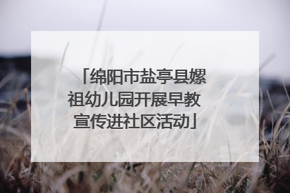 绵阳市盐亭县嫘祖幼儿园开展早教宣传进社区活动