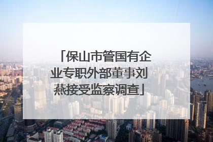 保山市管国有企业专职外部董事刘燕接受监察调查