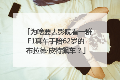 为啥要去影院看一群F1真车手陪62岁的布拉德·皮特飙车？