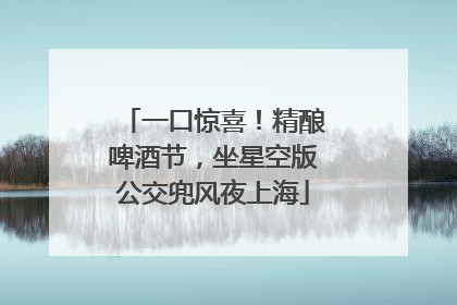 一口惊喜！精酿啤酒节，坐星空版公交兜风夜上海