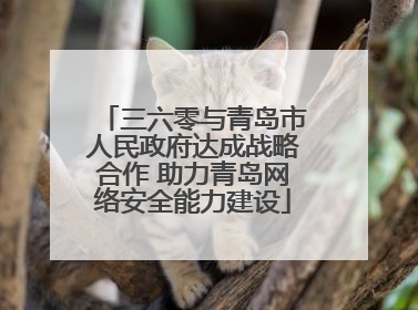 三六零与青岛市人民政府达成战略合作 助力青岛网络安全能力建设