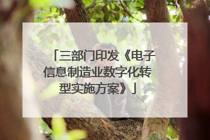 三部门印发《电子信息制造业数字化转型实施方案》
