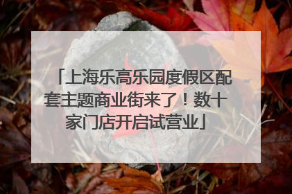 上海乐高乐园度假区配套主题商业街来了！数十家门店开启试营业