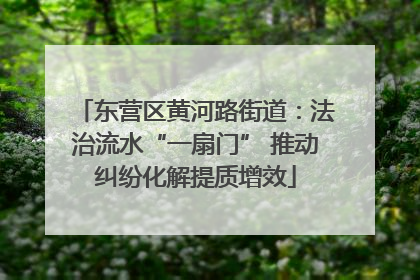 东营区黄河路街道：法治流水“一扇门” 推动纠纷化解提质增效
