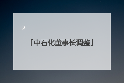 中石化董事长调整