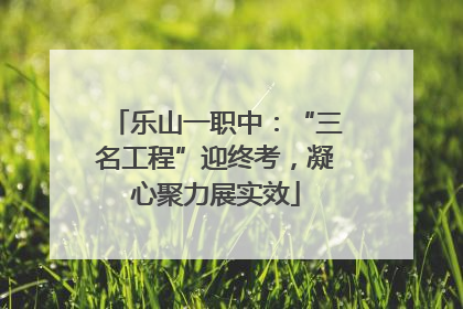 乐山一职中：“三名工程”迎终考，凝心聚力展实效