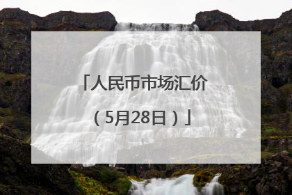 人民币市场汇价（5月28日）