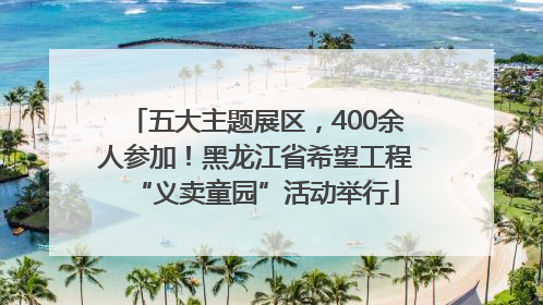 五大主题展区，400余人参加！黑龙江省希望工程“义卖童园”活动举行