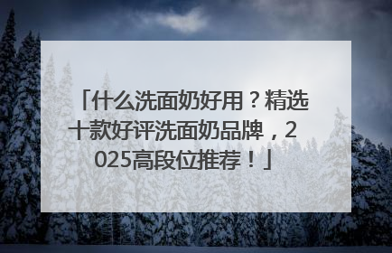 什么洗面奶好用？精选十款好评洗面奶品牌，2025高段位推荐！