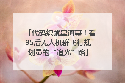 代码织就星河幕！看95后无人机群飞行规划员的“追光”路