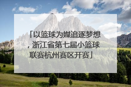 以篮球为媒追逐梦想，浙江省第七届小篮球联赛杭州赛区开赛
