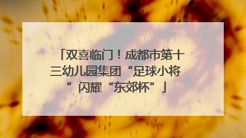 双喜临门！成都市第十三幼儿园集团“足球小将”闪耀“东郊杯”