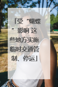 受“蝴蝶”影响 这些地方实施临时交通管制、停运