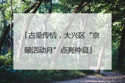 古桑传情，大兴区“京颐活动月”点亮仲夏